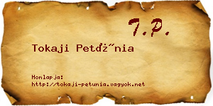 Tokaji Petúnia névjegykártya